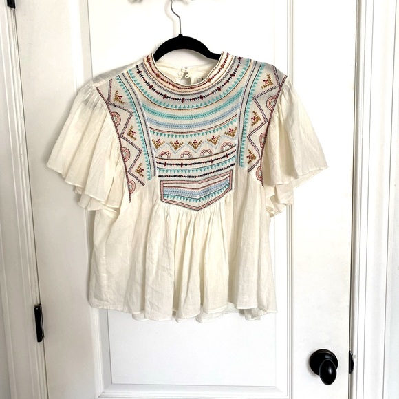 Zara Flowy embroidered top - Picture 3 of 5